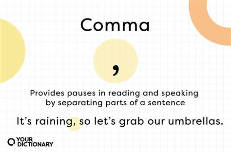    , |When to Use a Comma (,) 